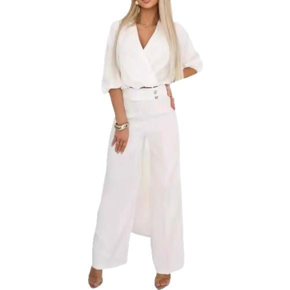 Women's Unique Cool Solid Color Trousers Suits