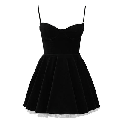 Women's Hot Retro French White Wear Matching Dresses