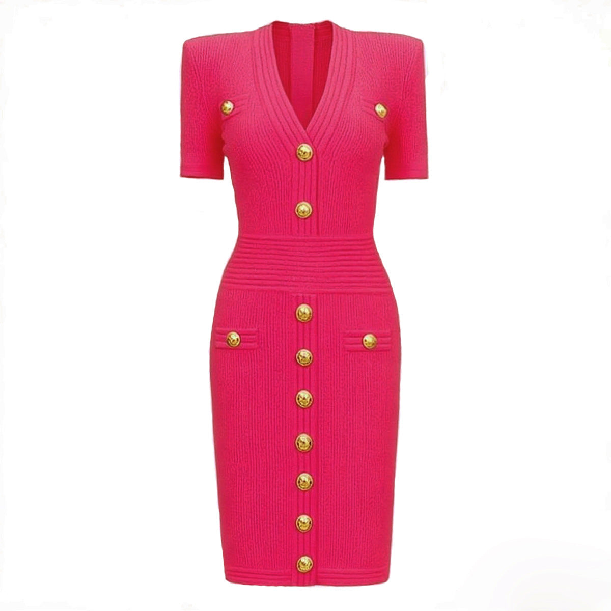 Fashionable Knitted Slim Fit Slimming Sleeve Dresses