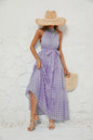 Women's Summer Halter Ruffled Long Dress Dresses