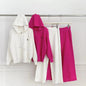 Style Fashionable Loose Leisure Long-sleeved Hooded Embroidered Knitted Pullover Suits