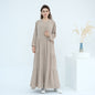 Turkish Solid Color Robe Dress Two-piece Dresses