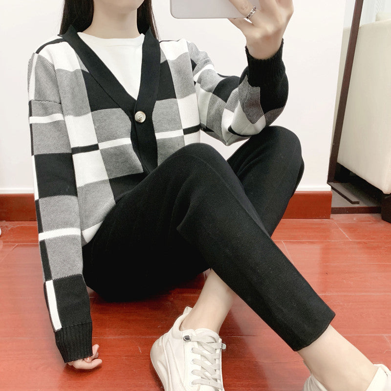 Women's Elegant Outfit Fashionable Knitted European Goods Suits