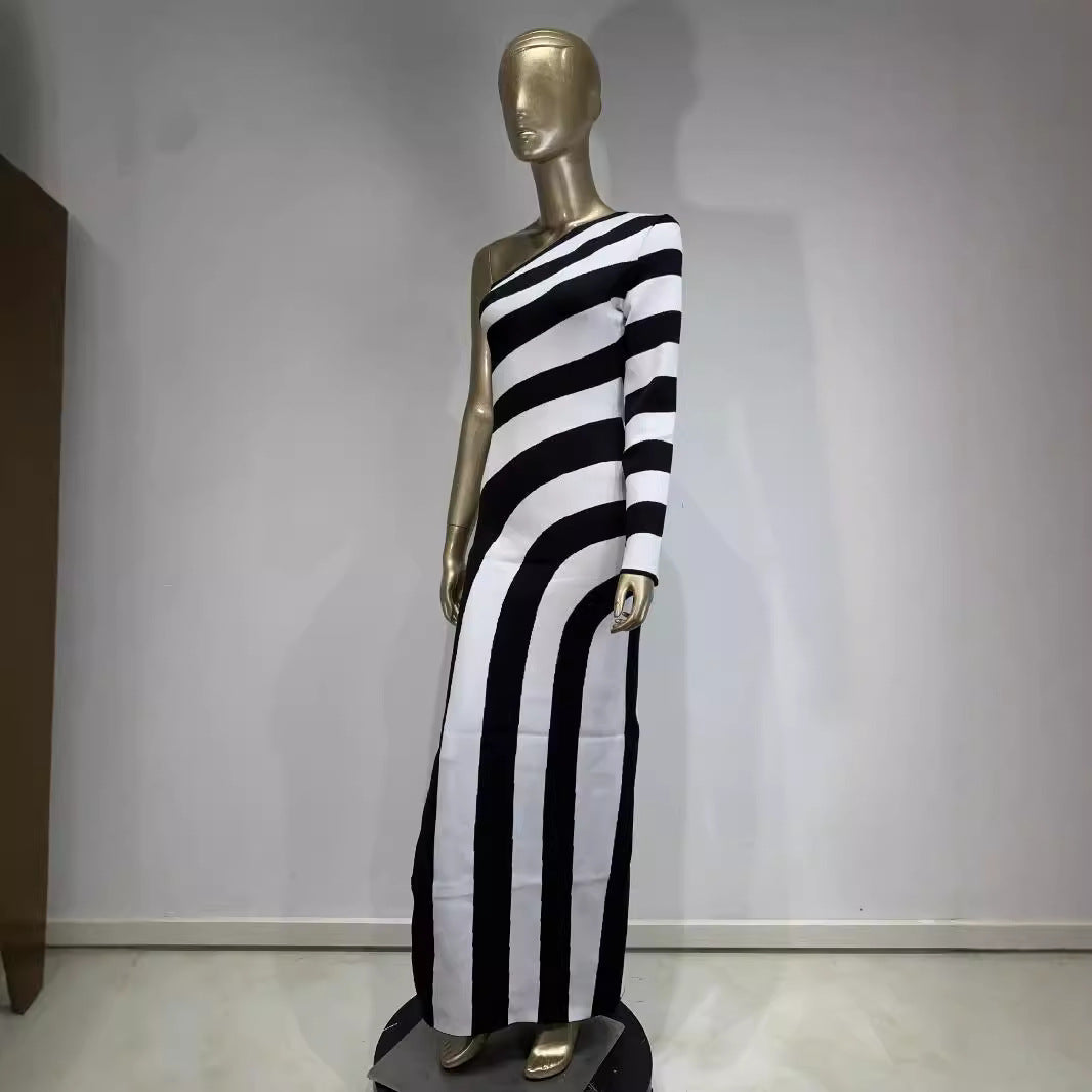 Leg Bandage One-piece Dress Banquet Party Dresses