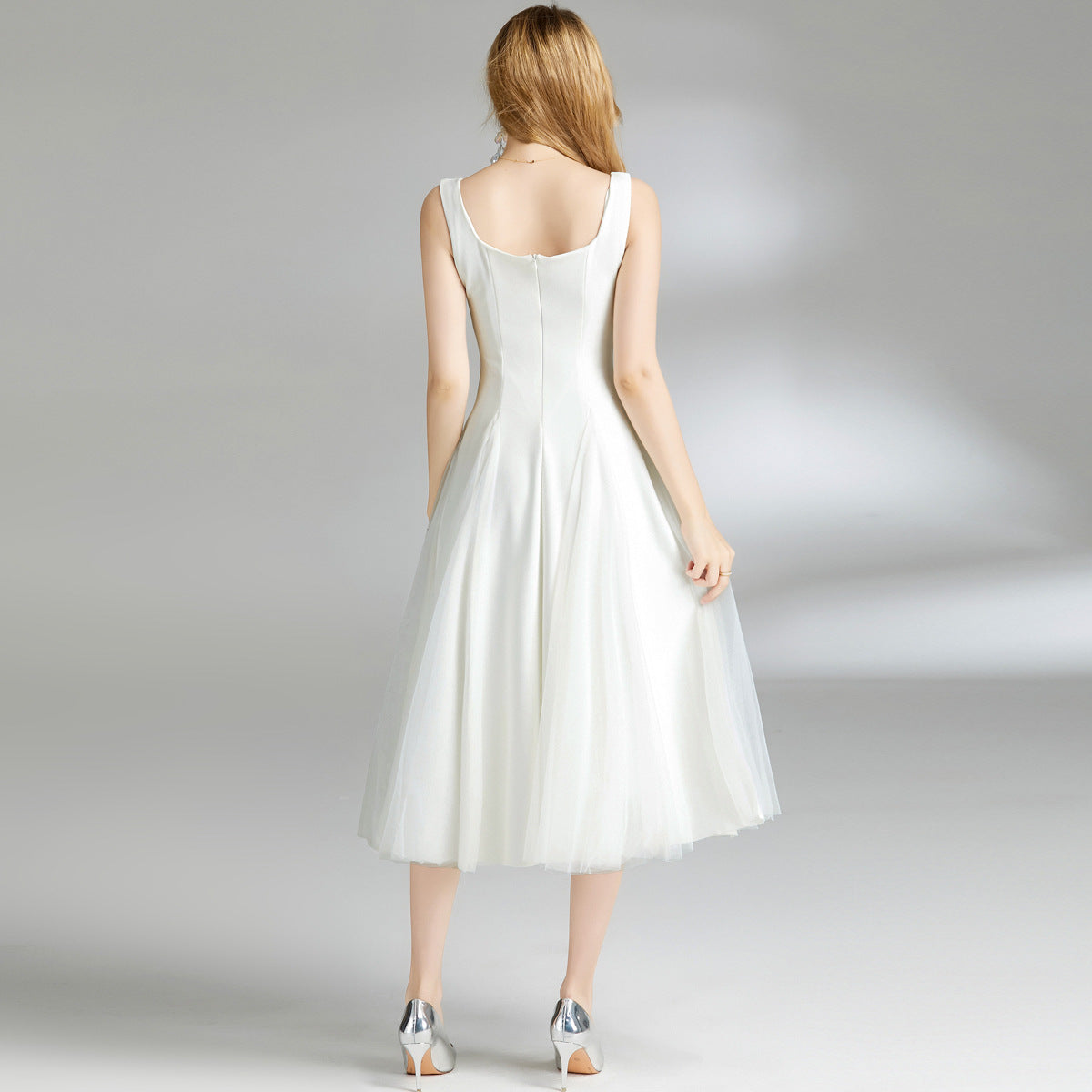 Women's Dress Summer Stitching Mesh Puffy Fairy Dresses