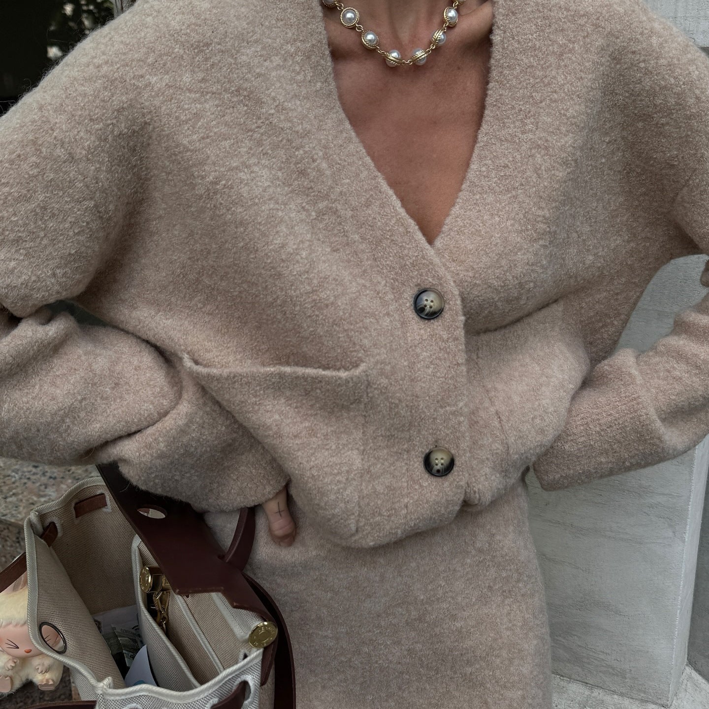 Wind Wool Loose Mid Waist A- Suits