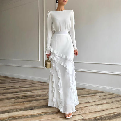 Spring Dress Three-dimensional Ruffled Slim Fit Suits