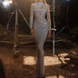 Hollow Out Dress Round Neck Slim Temperament Dresses