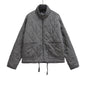 Women's Wear Commuting Fashion Stand Collar Diamond Coats