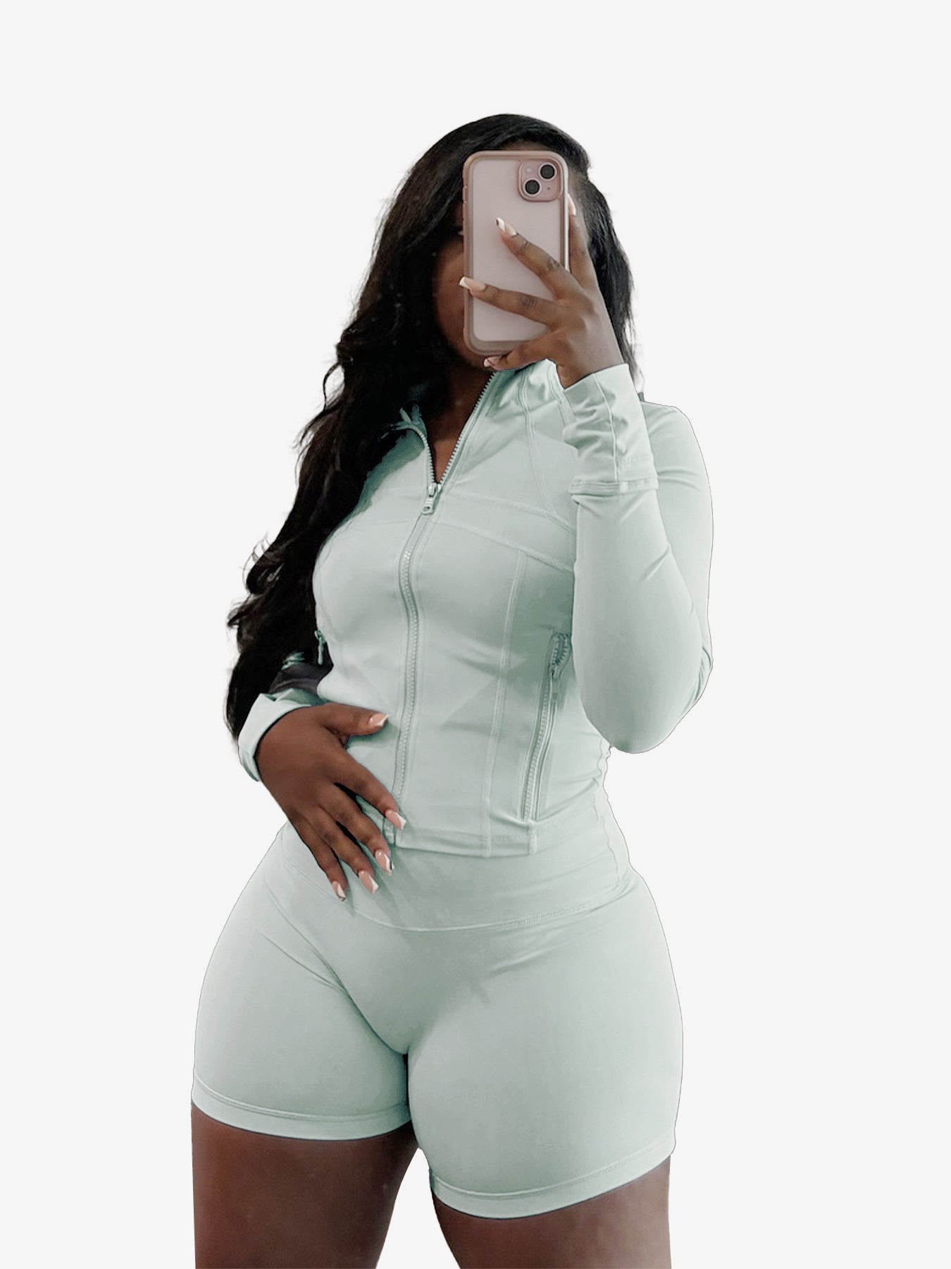 Women's Leisure Sexy Tight Long Sleeve Two-piece Suits