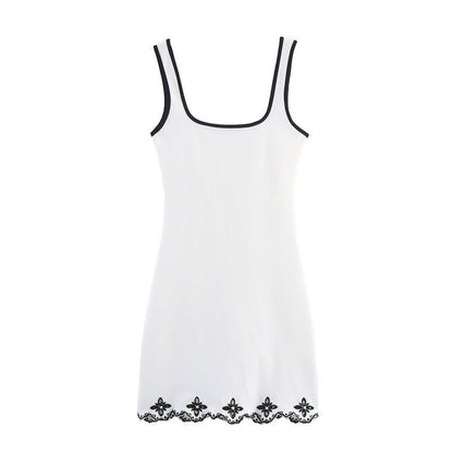Women's Autumn Fashion Sexy Hot Pearl Embroidered Dresses