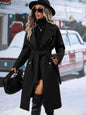 Women's Collar Woolen Double Breasted Overcoat For Coats