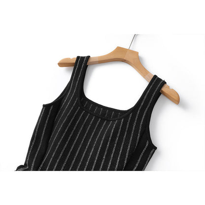 Sier Silk Waist Slimming Suspender Dress Lightly Dresses
