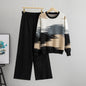 Women's Color Matching Large Slimming Temperament Leisure Suits
