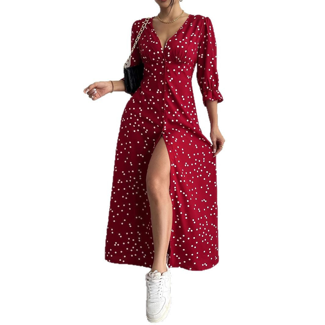 Dress A- Line Polka Dot Elegant Dresses