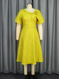 Sleeve High Waist Dress Party Commuter Dresses