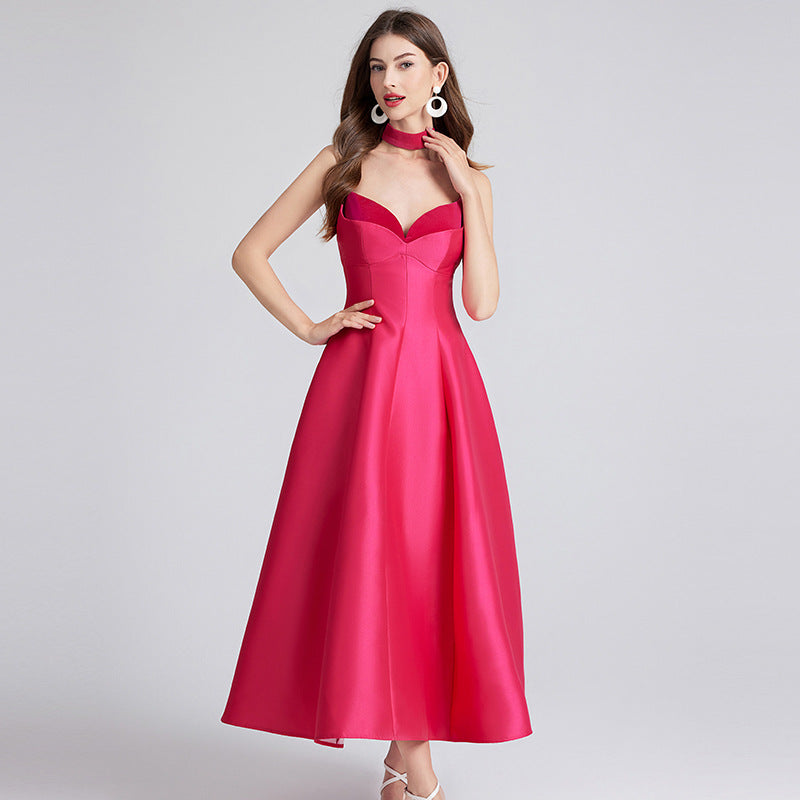 Style Retro Elegant Hepburn Sexy Backless Dresses