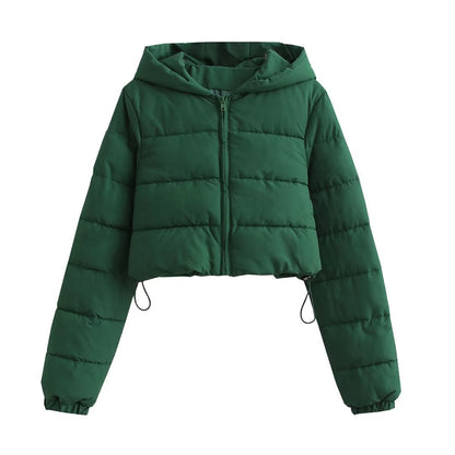 Women's French Casual Fashion Hooded Hand Plug Coats