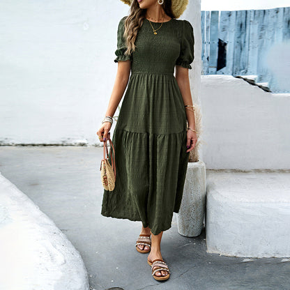 Fit Slimming Dress Casual Holiday Large Dresses