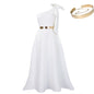 Graceful Fashionable Oblique Shoulder Bow Banquet Dresses