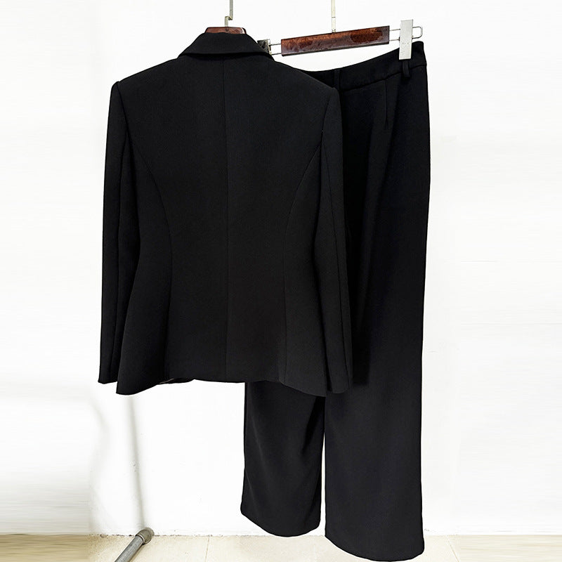 Fashion Bead Diamond One Button Trousers Suits