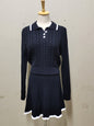 Women's Woolen Long-sleeved Button Lapel Umbrella Suits