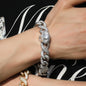 Hip-hop zircon-encrusted sun, star and eye necklace