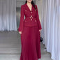 Spring Solid Color Elegant Lapel Pleated Skirts