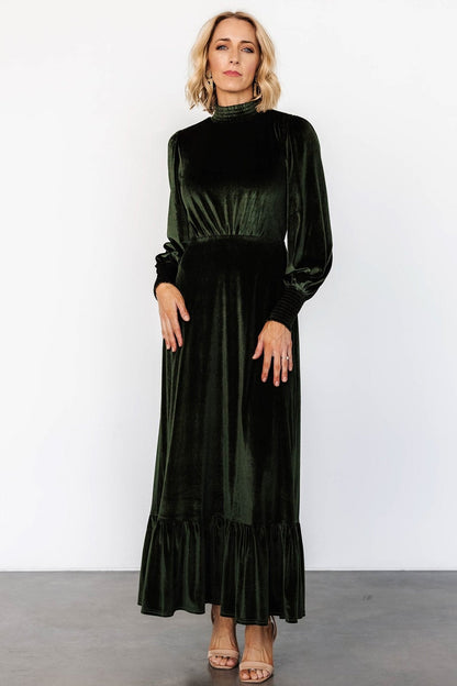 Women's Drawstring Sleeve Dress Half Turtleneck High Waist Dresses