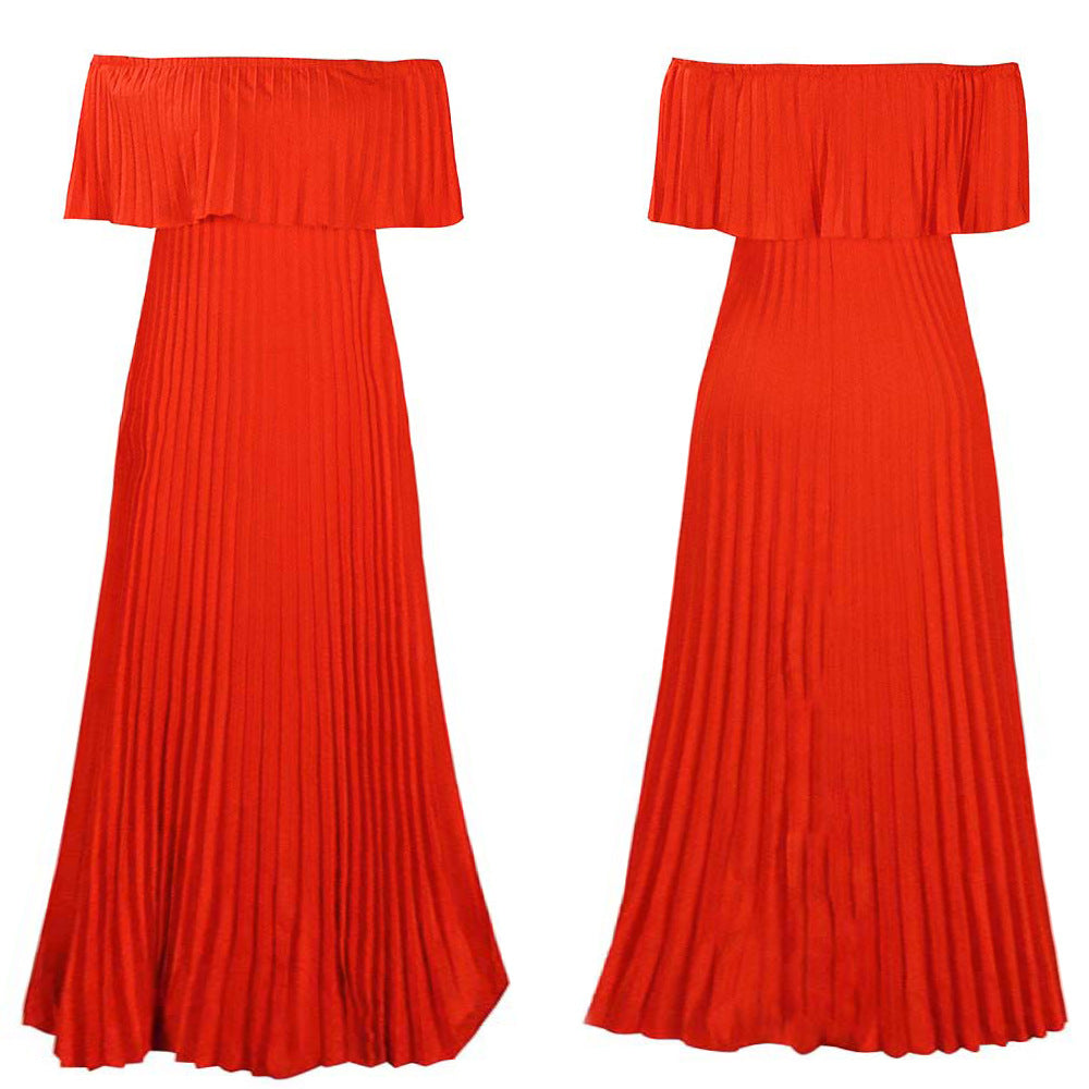 Women's Classy Sexy Pleated Maxi Dress Dresses