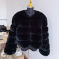 Women's Warm Leisure Stitching Faux Fox Fur Coats