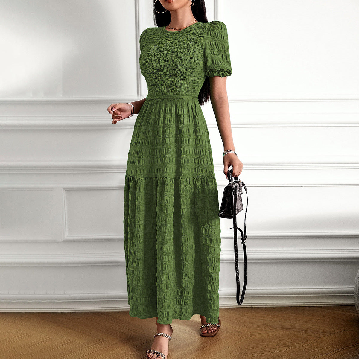 Fit Slimming Dress Casual Holiday Large Dresses