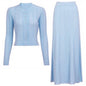High Quality Long Sleeve Lady Knitted Suits