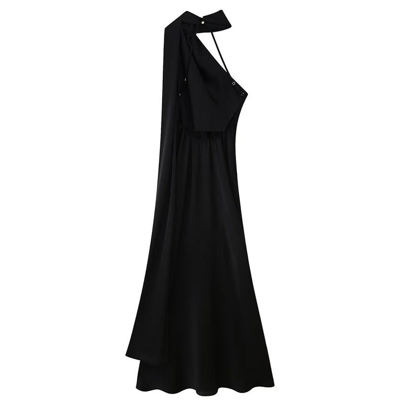 Women's Autumn Fashion Simple Ribbon Halter Midriff Clothing