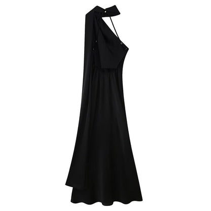 Women's Autumn Fashion Simple Ribbon Halter Midriff Clothing