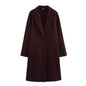 Women's Temperament Wild Button Decoration Soft Overcoat Coats