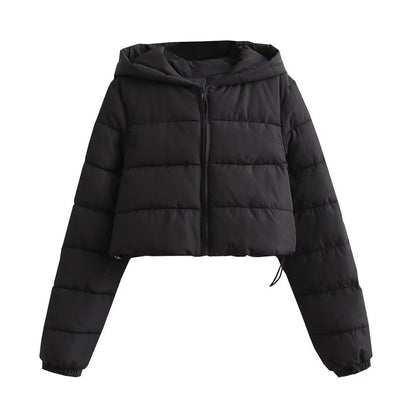 Women's French Casual Fashion Hooded Hand Plug Coats