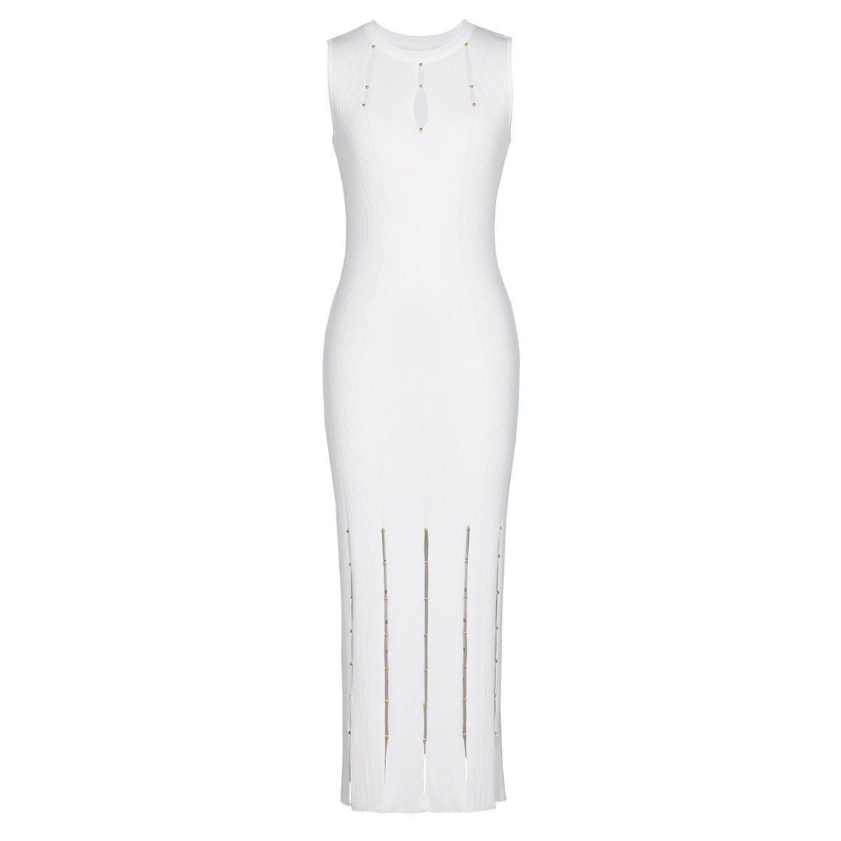 Women's Summer Sleeveless Slimming Long Knitted Dress Dresses