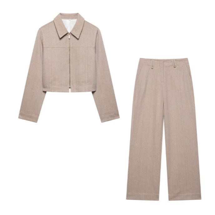 Women's Elegant Glamorous Herringbone Twill Fashion Suits