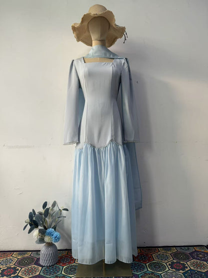Spring Palace Style Elegant Retro Temperament Long Dresses