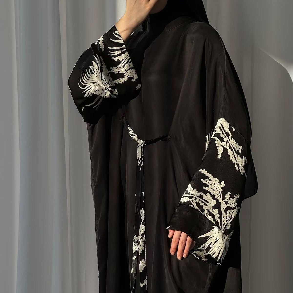 Spring Arabic Robe Printed Patchwork Loose Dresses