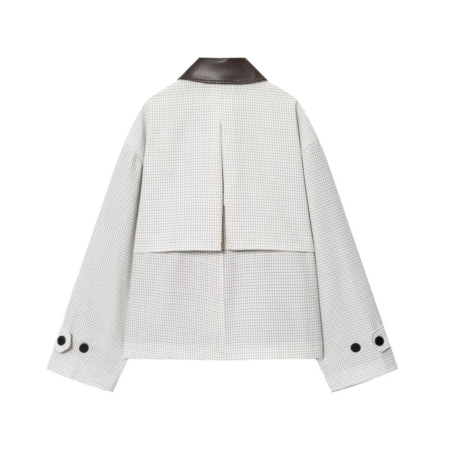 Women's Fashion Casual Leather Collar Trench Coats