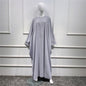 Large Swing Solid Color Batwing Sleeve Dresses