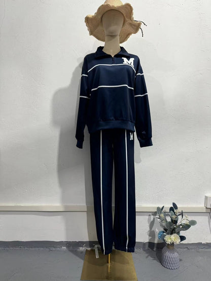 Autumn Color Matching Sports Design Fashion Suits