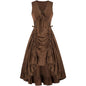 Women's Victorian Dress Renaissance Large High Waist Dresses