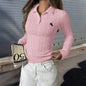 Women's Minimalist Long Sleeve Shirt Collar Inner Blouses