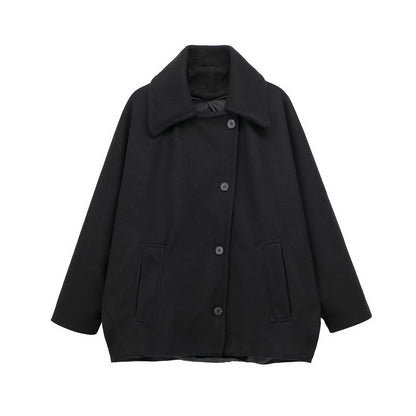 Women's Creative Wool Blend Loose Overcoat Coats