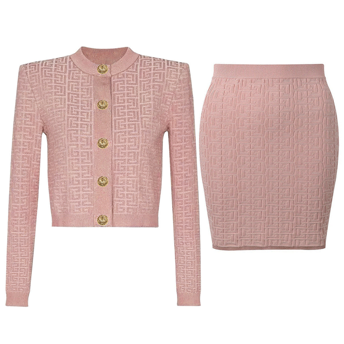 Women's Glamorous Beautiful Fashionable Knitted Three-piece Suits