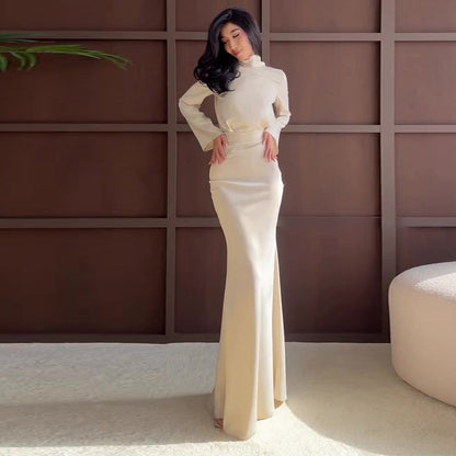Women's Autumn Long Sleeve Slim Waist Solid Color Suits