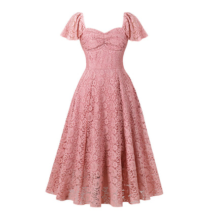 Dress Retro Flying Sleeves Temperament Cinched Dresses